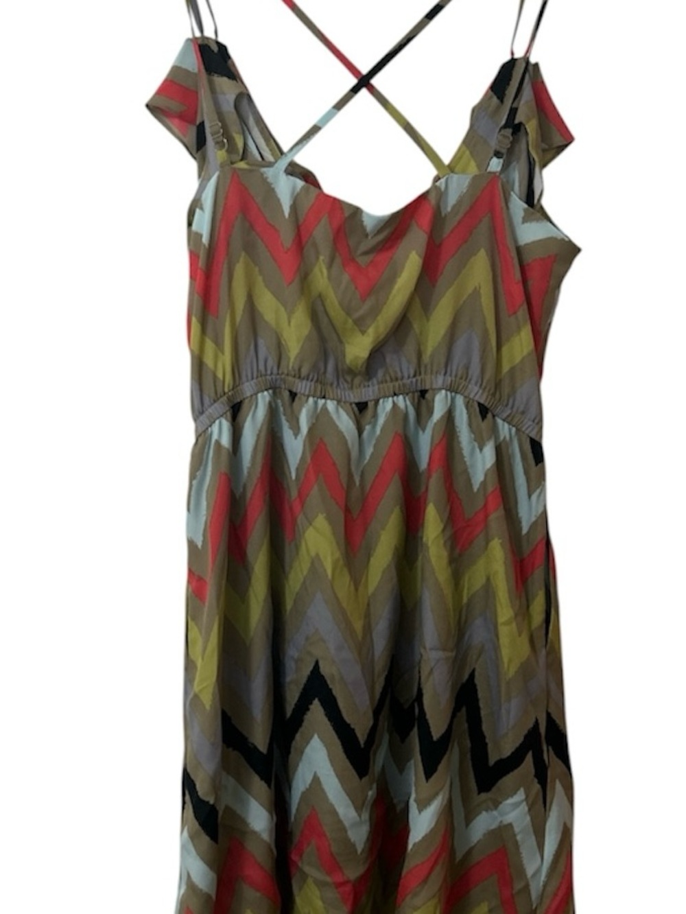 BCBGeneration Multicolor Chevron Ruffle Strap Dress - Picture 5 of 9